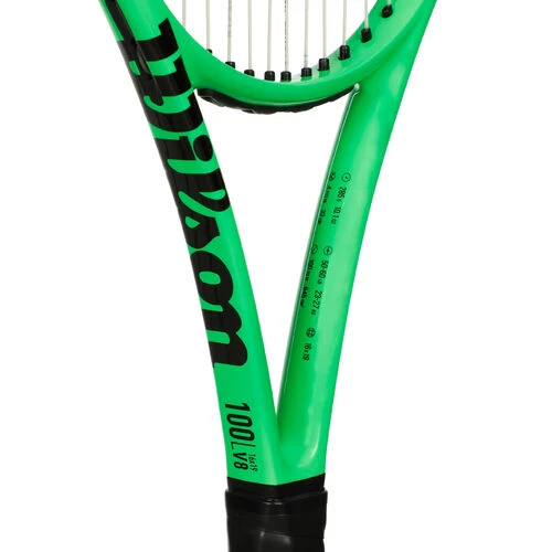 Wilson Blade 100L V8 Bright Neon Green Tour Racket 7 Wilson Blade 100L V8 Bright Neon Green Tour Racket - Image 5